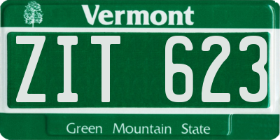 VT license plate ZIT623