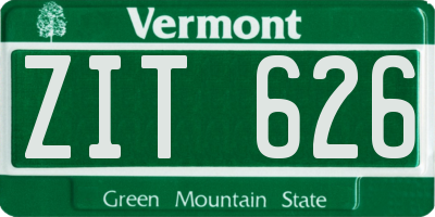 VT license plate ZIT626