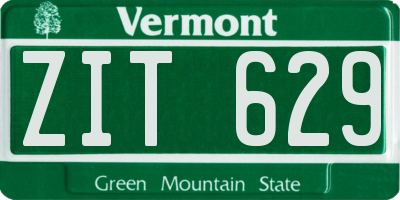 VT license plate ZIT629