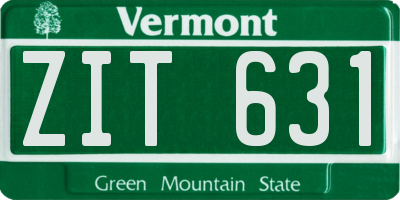 VT license plate ZIT631