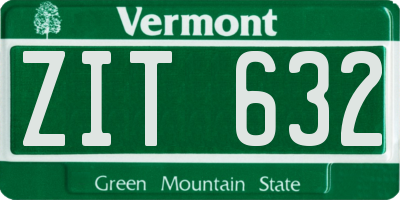 VT license plate ZIT632