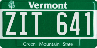 VT license plate ZIT641