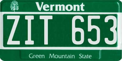 VT license plate ZIT653