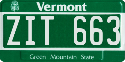 VT license plate ZIT663