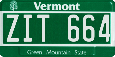 VT license plate ZIT664