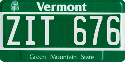 VT license plate ZIT676