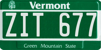 VT license plate ZIT677