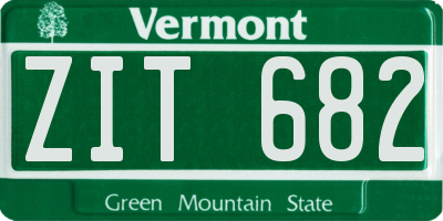 VT license plate ZIT682
