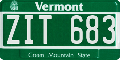 VT license plate ZIT683