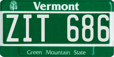 VT license plate ZIT686