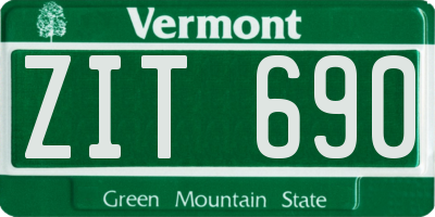 VT license plate ZIT690