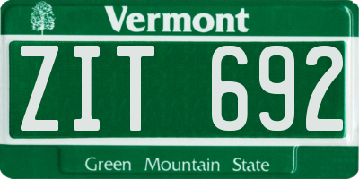 VT license plate ZIT692