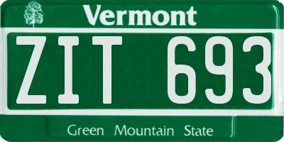 VT license plate ZIT693