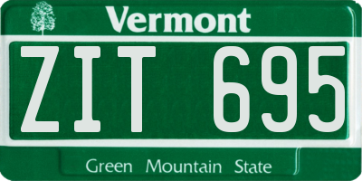 VT license plate ZIT695