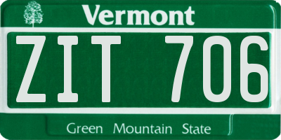 VT license plate ZIT706