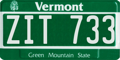 VT license plate ZIT733