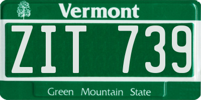 VT license plate ZIT739