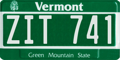 VT license plate ZIT741