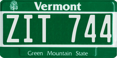 VT license plate ZIT744