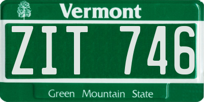 VT license plate ZIT746
