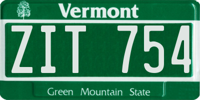 VT license plate ZIT754