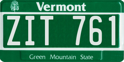 VT license plate ZIT761