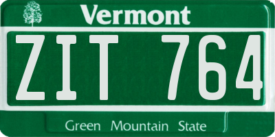 VT license plate ZIT764