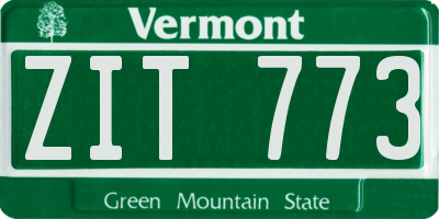 VT license plate ZIT773