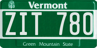 VT license plate ZIT780