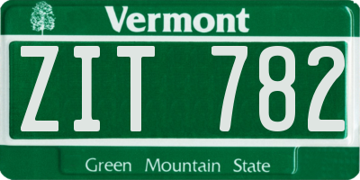 VT license plate ZIT782