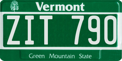 VT license plate ZIT790