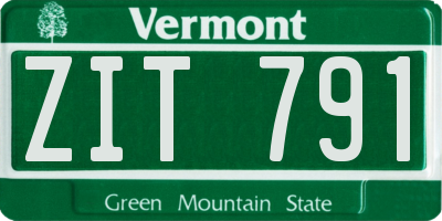 VT license plate ZIT791