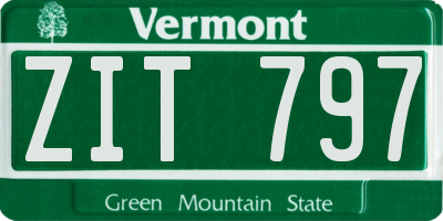 VT license plate ZIT797