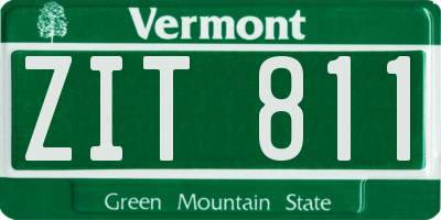 VT license plate ZIT811