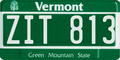VT license plate ZIT813
