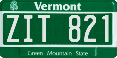 VT license plate ZIT821