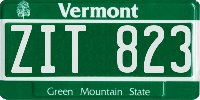 VT license plate ZIT823