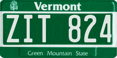 VT license plate ZIT824