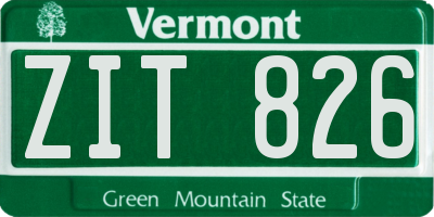 VT license plate ZIT826