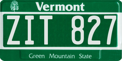 VT license plate ZIT827