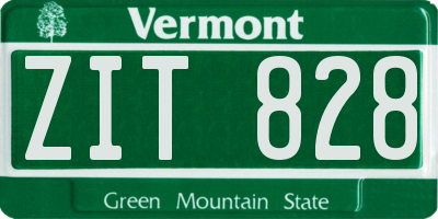 VT license plate ZIT828