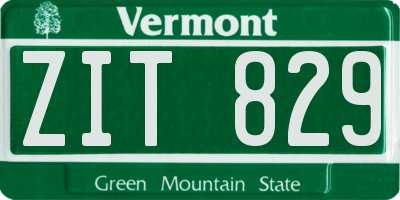 VT license plate ZIT829