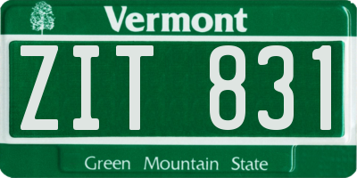 VT license plate ZIT831