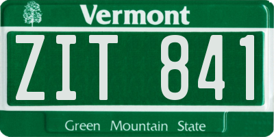 VT license plate ZIT841