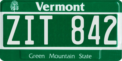 VT license plate ZIT842