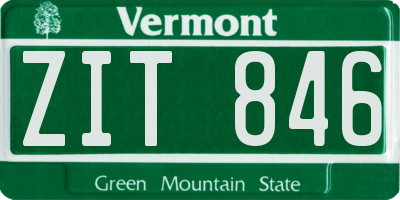 VT license plate ZIT846