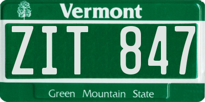VT license plate ZIT847