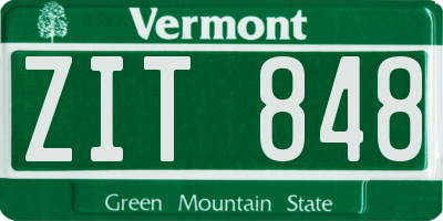 VT license plate ZIT848
