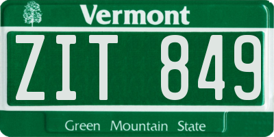 VT license plate ZIT849