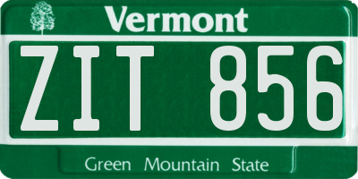 VT license plate ZIT856